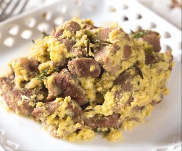 Lamb with Cheese and Eggs