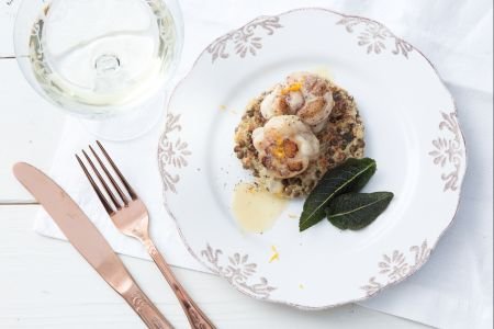 Lentil Rosti with Monkfish