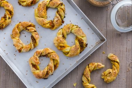 Mini savory puff pastries angelicas