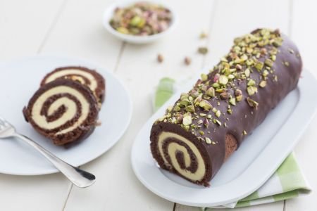 Chocolate and Pistachio Roll