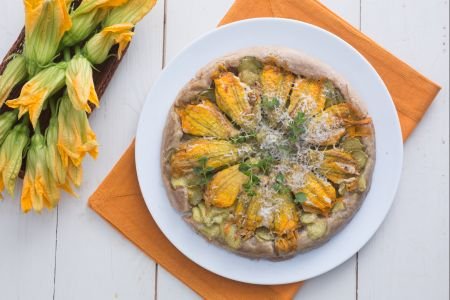 Tatin of Stuffed Zucchini Flowers