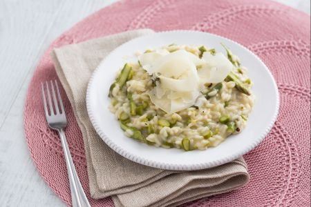 Risotto with asparagus and raspadura