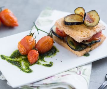 Tofu and Eggplant Millefeuille