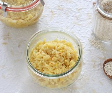 Risotto Milanese in Jar Cooking