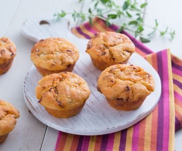 Eggless savory muffins