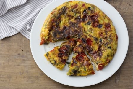Eggplant and Cherry Tomato Frittata