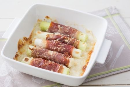Leeks with Ham