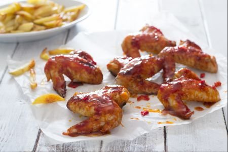 Glazed chicken wings