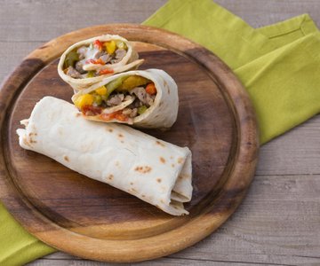 Flatbread with Sausage and Roasted Peppers