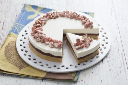 Green tea and chocolate cake