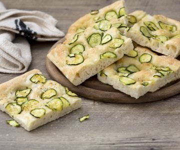 Focaccia with zucchini