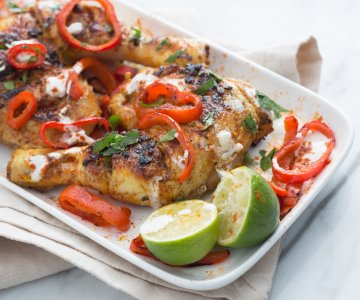 Fiery chicken thighs