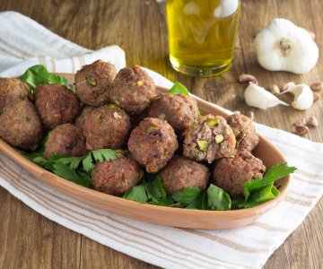 Meatballs with Mortadella and Pistachios