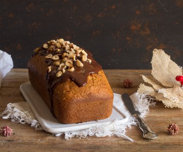 Hazelnut and Ginger Loaf Cake
