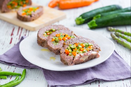 Meatloaf with Vegetables and Cheese