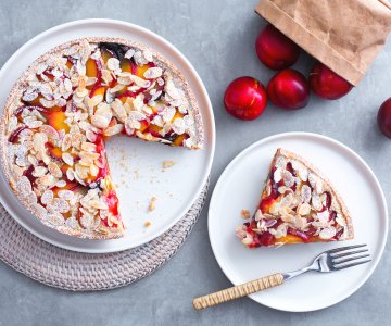 Cream and Plum Tart