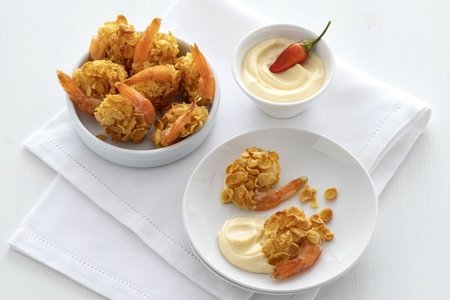 Baked Shrimp with Simple Spicy Mayonnaise