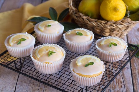 Soft lemon muffins