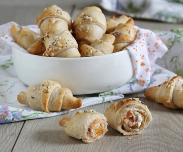 Salmon Puff Pastry Croissants