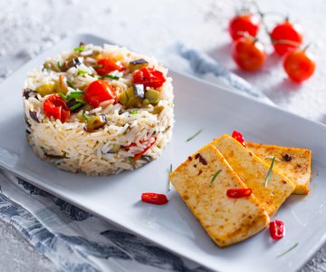 Rice with Spicy Sautéed Tofu