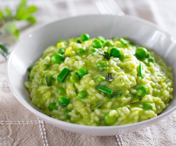 Risotto with peas and pecorino