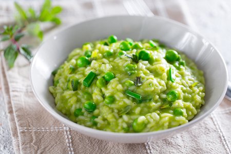 Risotto with peas and pecorino