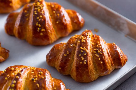 Whole wheat honey croissants