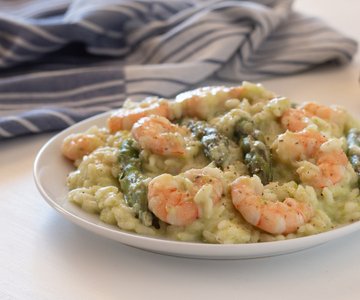 Asparagus and Prawn Risotto