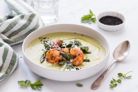 Asparagus and Shrimp Velouté