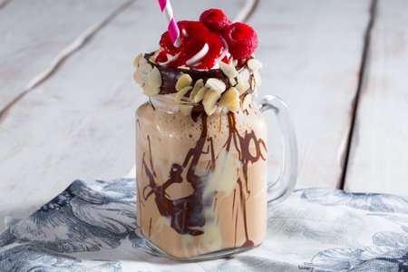 Coffee milkshake with almond milk