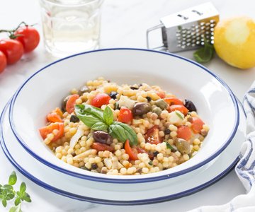 Fregola with cod