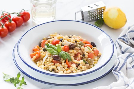 Fregola with cod