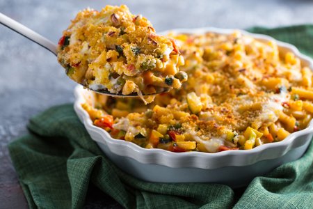 Baked pasta with soy béchamel