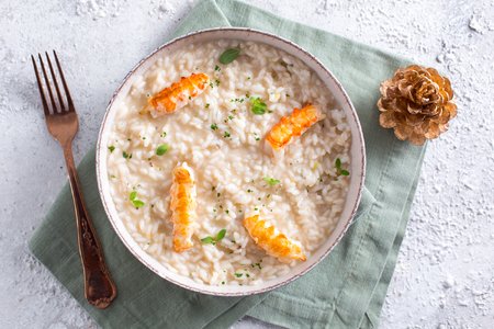 Risotto with Champagne and Scampi