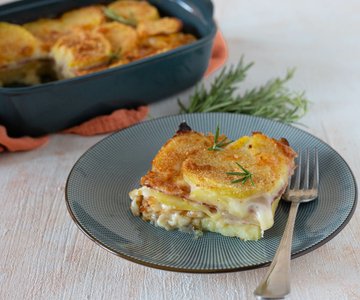 Potato, Speck, and Taleggio Pie