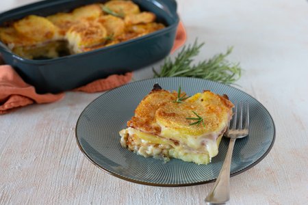 Potato, Speck, and Taleggio Pie