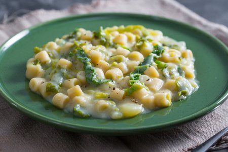 Pasta with Lard, Cabbage, and Potatoes