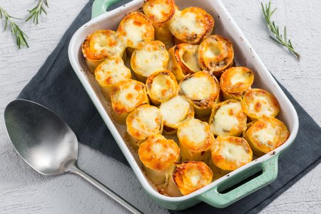 Mushroom Nests, Pumpkin Cream and Mozzarella