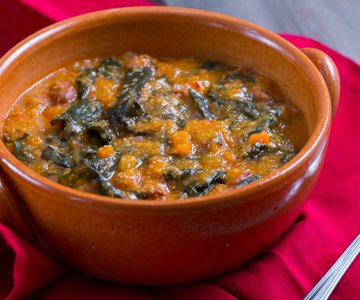 Black cabbage and borlotti bean farinata