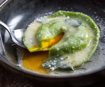 Green Stuffed Ravioli