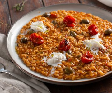 Naples pizza risotto
