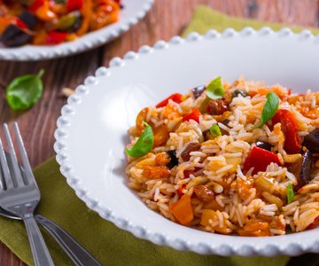 Basmati with vegetable caponata