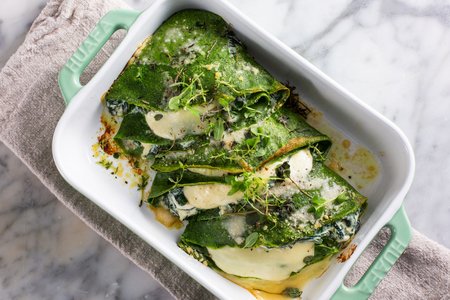 Baked Spinach Crepes