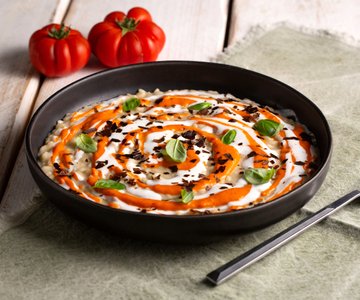 Eggplant and Cherry Tomato Risotto