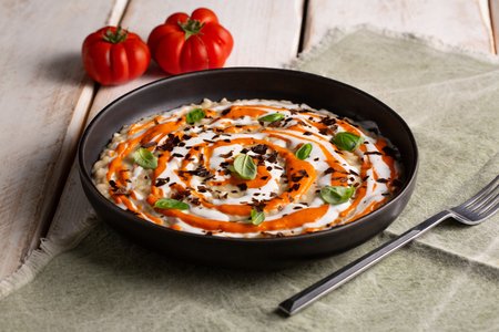 Eggplant and Cherry Tomato Risotto