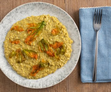 Risotto with Pumpkin Flowers