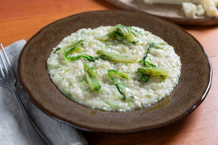 Risotto with pecorino and puntarelle