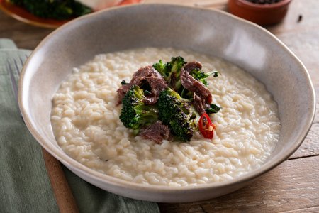 Risotto with Stracchino, Broccoli and Anchovies