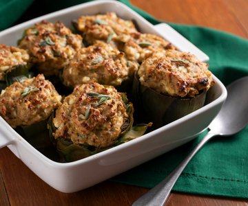 Vegetarian Stuffed Artichokes
