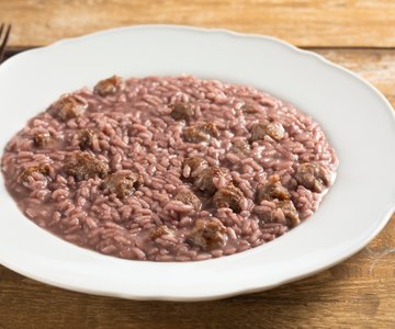 Red wine and sausage risotto